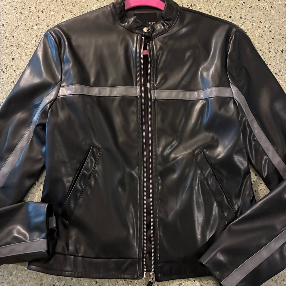 Tiger Mist Black Faux Leather Jacket